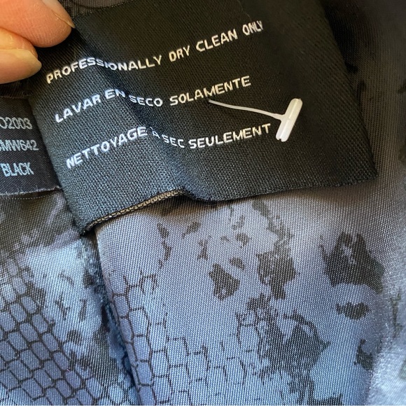 GUESS Women's Black Wool Brend Tailored Pea Coat Dark Academia Size XL - Picture 9 of 11